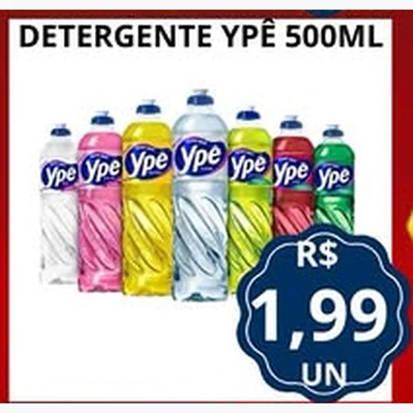 Recorte do encarte de Detergente Ypê 500 ml