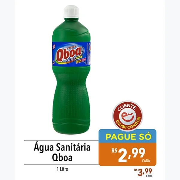 Água Sanitária Qboa 1 L