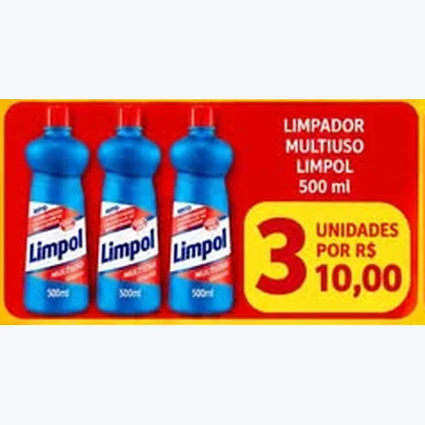 Recorte do encarte de Limpador Multiuso Limpol 500 ml