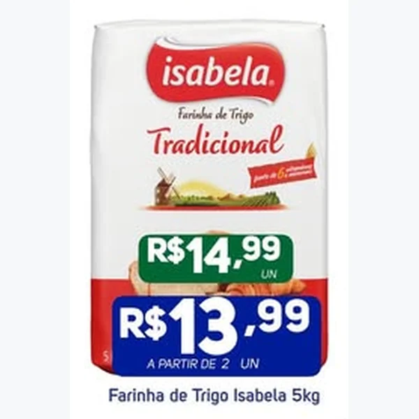 Farinha de Trigo Tradicional Isabela 5 kg