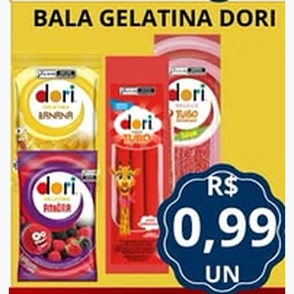 Recorte do encarte de Bala Gelatina Dori