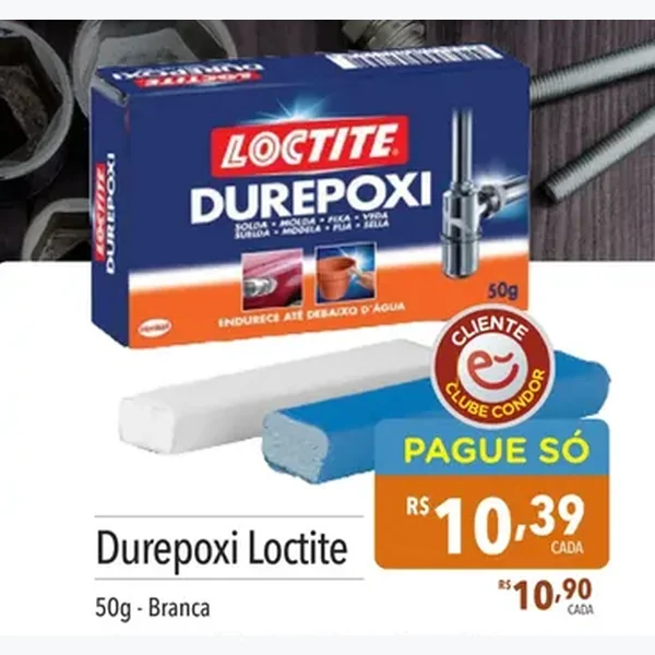 Recorte do encarte de Durepoxi Loctite 50 g