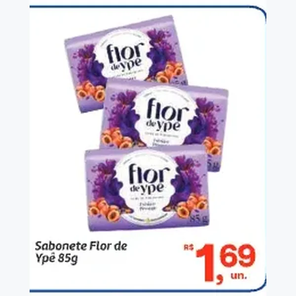 Recorte do encarte de Sabonete Flor de Ypê 85 g