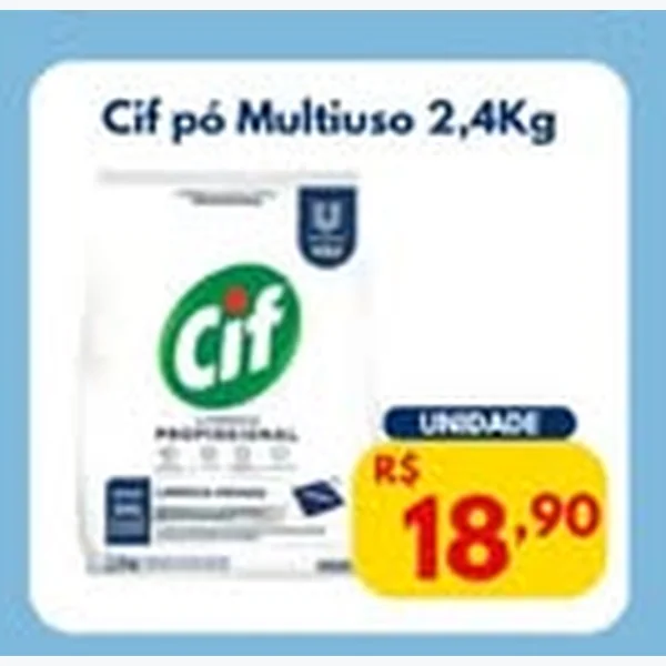 Recorte do encarte de Pó Multiuso Cif 2,4 kg