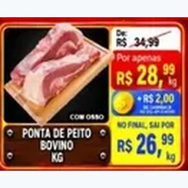 Recorte do encarte de Ponta de Peito Bovino