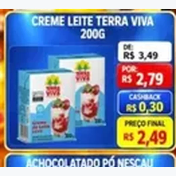 Creme de Leite Terra Viva 200 g