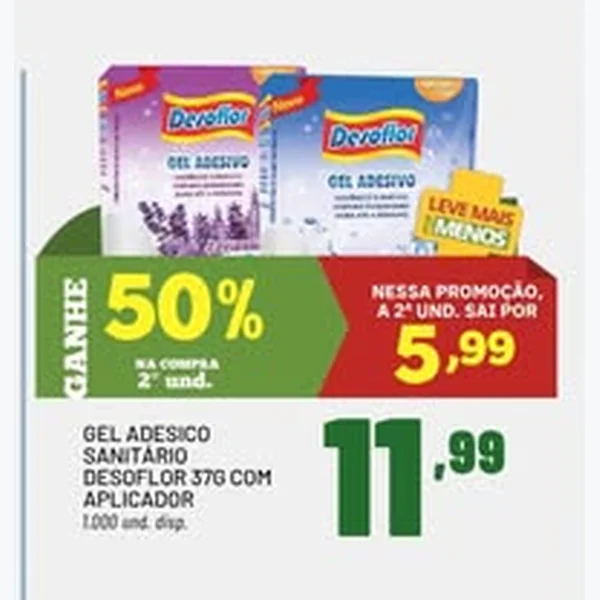 Recorte do encarte de Gel Adesivo Sanitário Desoflor
