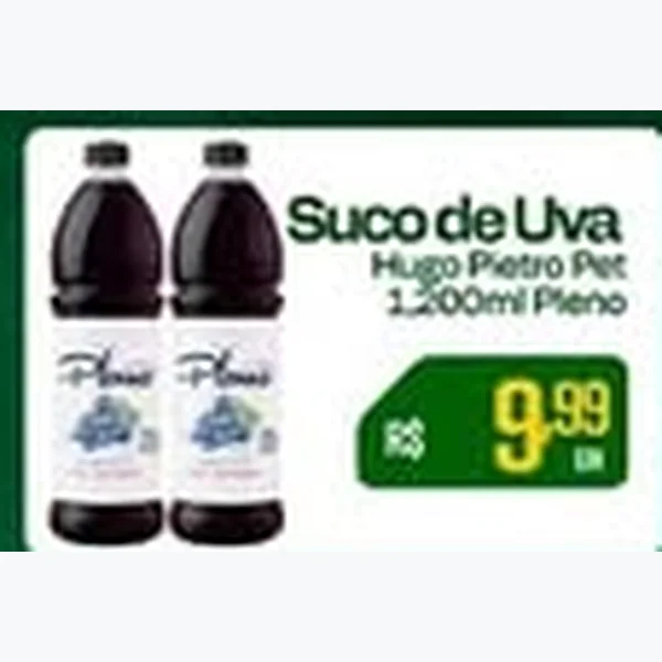 Recorte do encarte de Suco de Uva Hugo Pietro 1200 ml