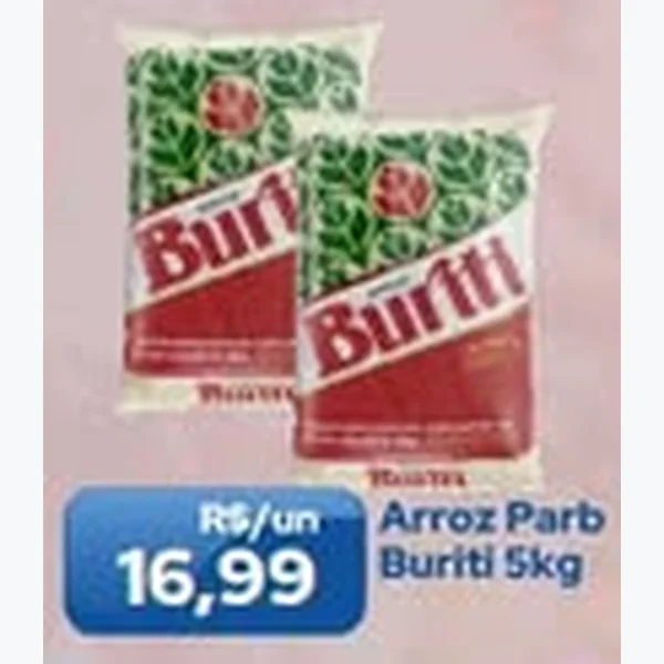 Recorte do encarte de Arroz Parboilizado Buriti 5 kg