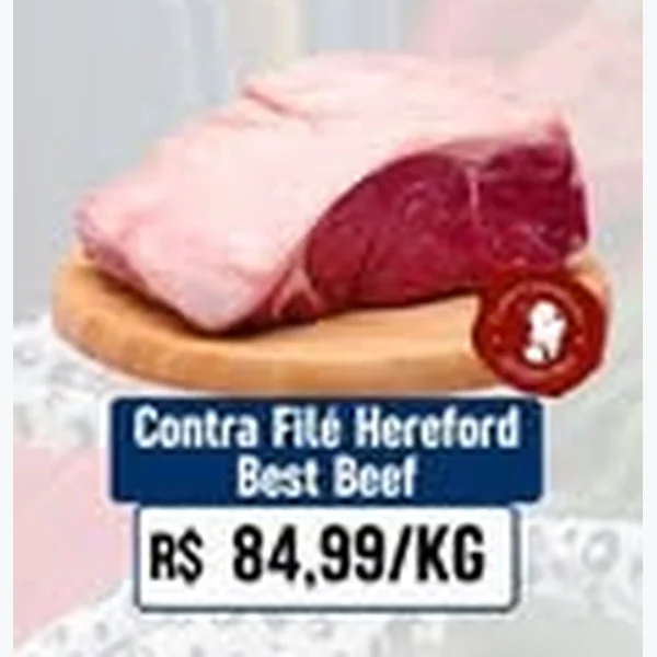 Recorte do encarte de Contra Filé Hereford Best Beef