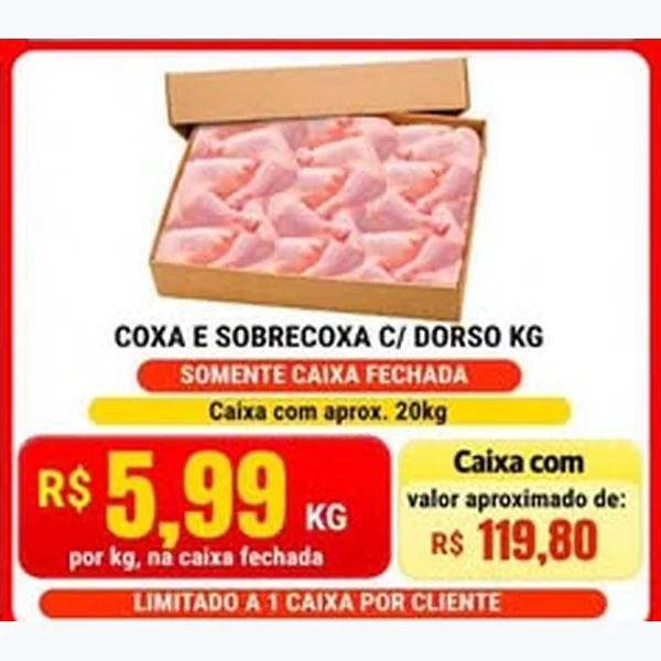 Recorte do encarte de Coxa e Sobrecoxa C/ Dorso