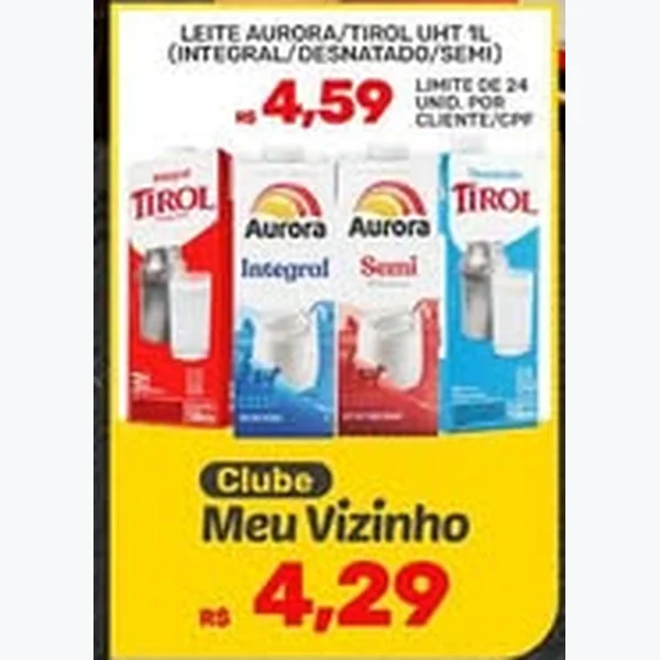 Leite Uht Aurora 1 L
