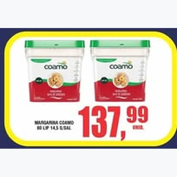 Recorte do encarte de Margarina Coamo 14,5 kg