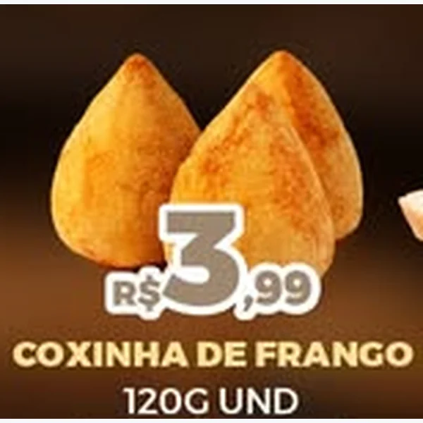 Recorte do encarte de Coxinha de Frango 120 g