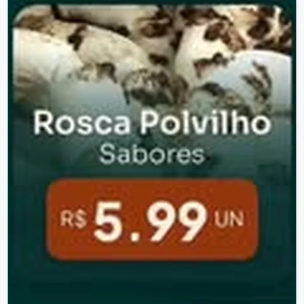 Recorte do encarte de Rosca Polvilho Sabores