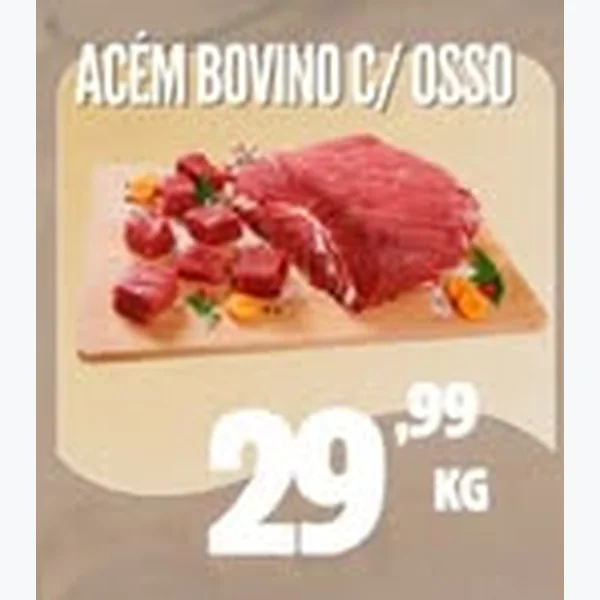 Recorte do encarte de Acém Bovino C/ Osso