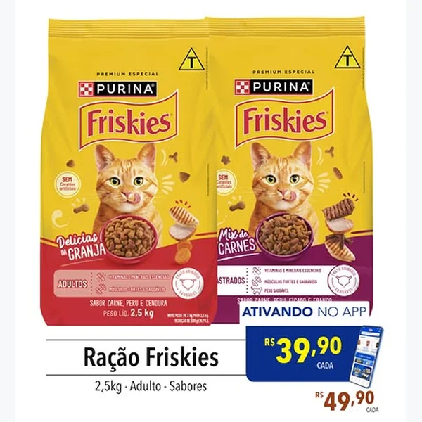 Ração Mix de Carnes Purina Friskies 2,5 kg