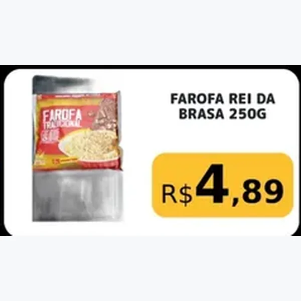 Recorte do encarte de Farofa Rei da Brasa 250 g