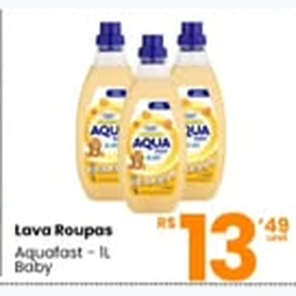 Recorte do encarte de Lava Roupas Aquafast 1 L