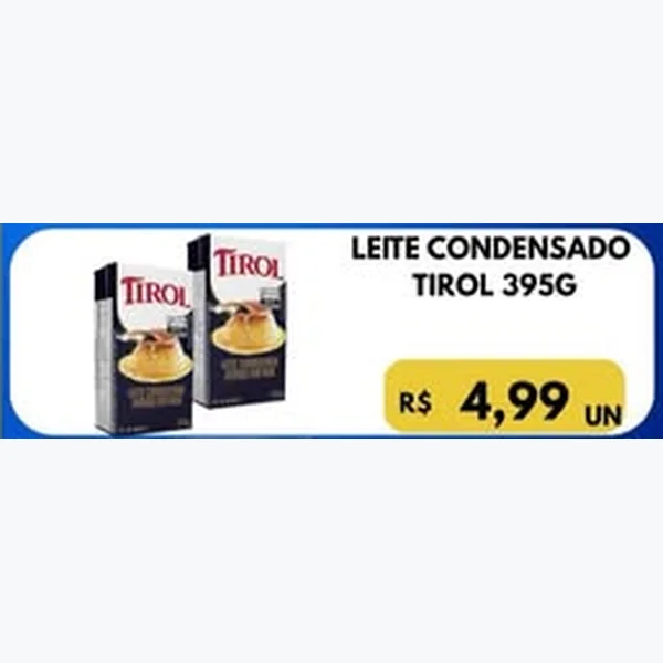 Recorte do encarte de Leite Condensado Tirol 395 g