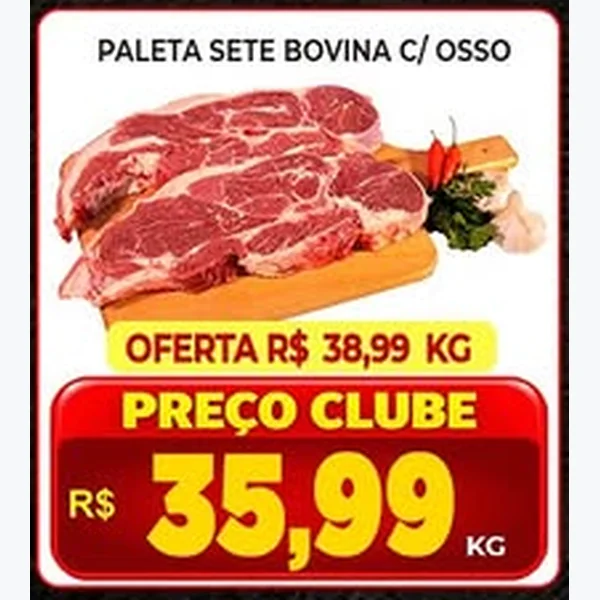 Recorte do encarte de Paleta Sete Bovina com Osso