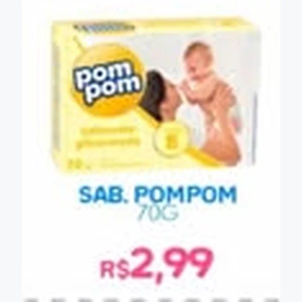 Recorte do encarte de Sabonete Pom Pom 70 g