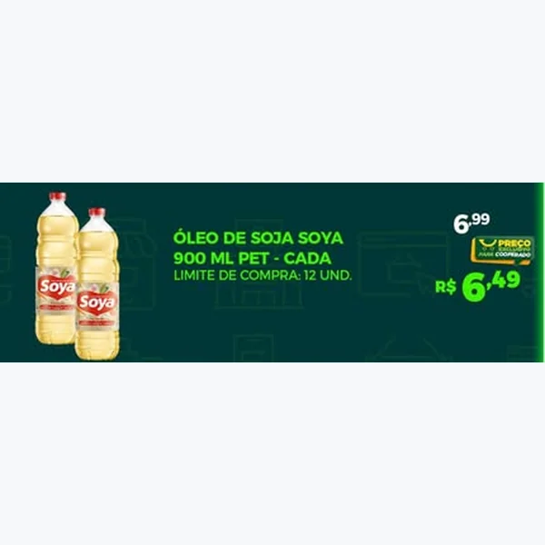 Recorte do encarte de Óleo de Soja Soya 900 ml