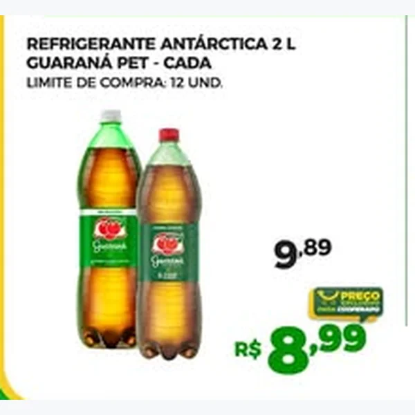 Recorte do encarte de Refrigerante Guaraná Antárctica 2 L