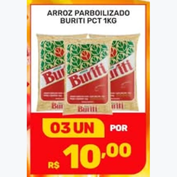 Recorte do encarte de Arroz Parboilizado Buriti