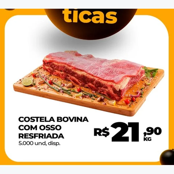 Costela Bovina com Osso Resfriada