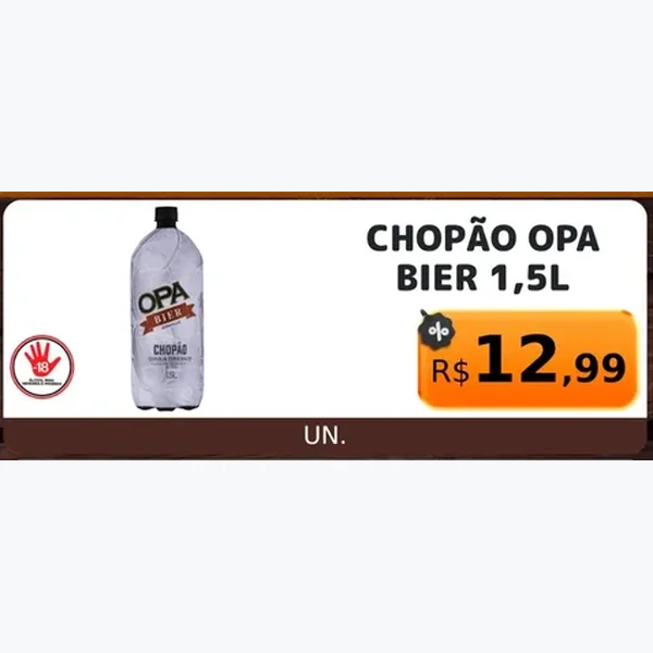 Recorte do encarte de Chopão Opa Bier 1,5 L