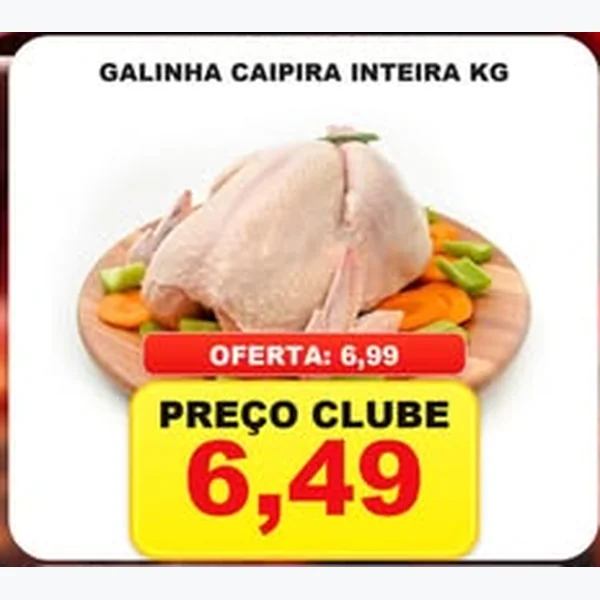 Recorte do encarte de Galinha Caipira Inteira