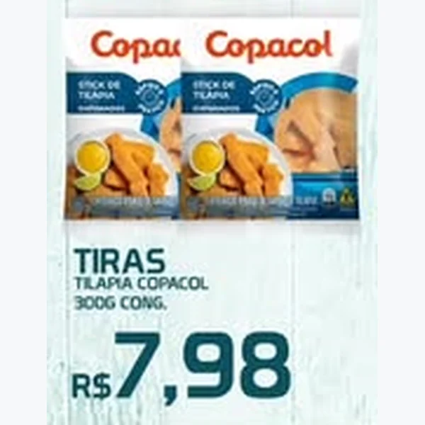 Tiras de Tilápia Cong. Copacol 300 g