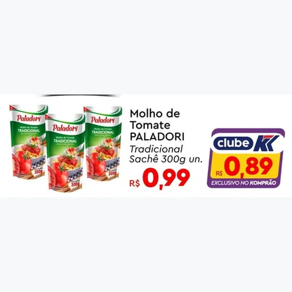 Molho de Tomate Tradicional PALADORI 300 g