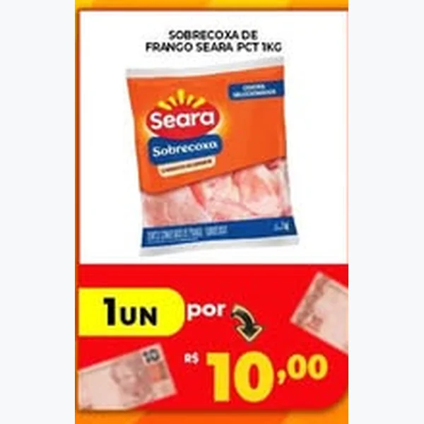 Recorte do encarte de Sobrecoxa de Frango Seara 1 kg