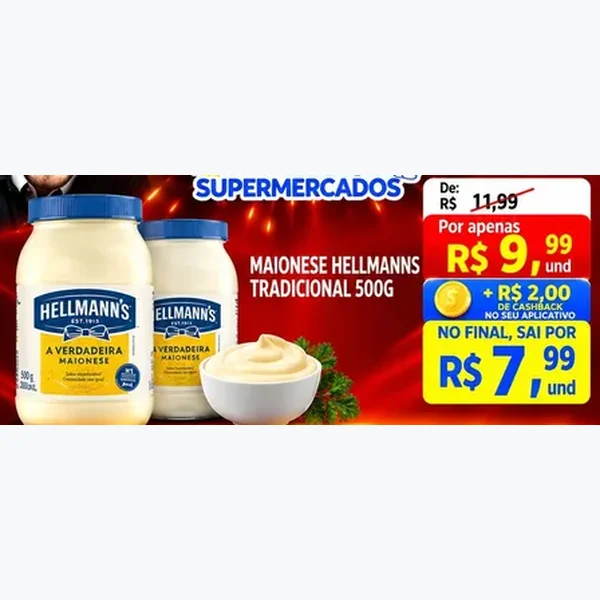 Maionese Tradicional Hellmanns 500 g