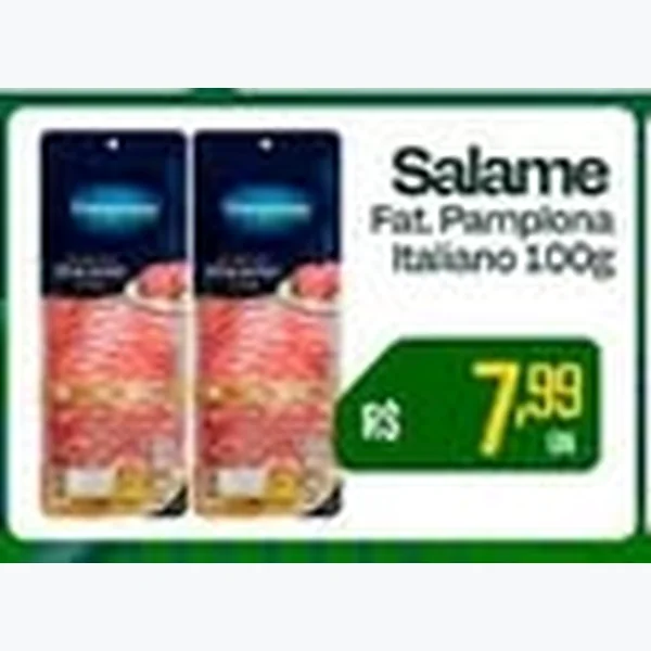 Recorte do encarte de Salame Italiano Pamplona 100 g