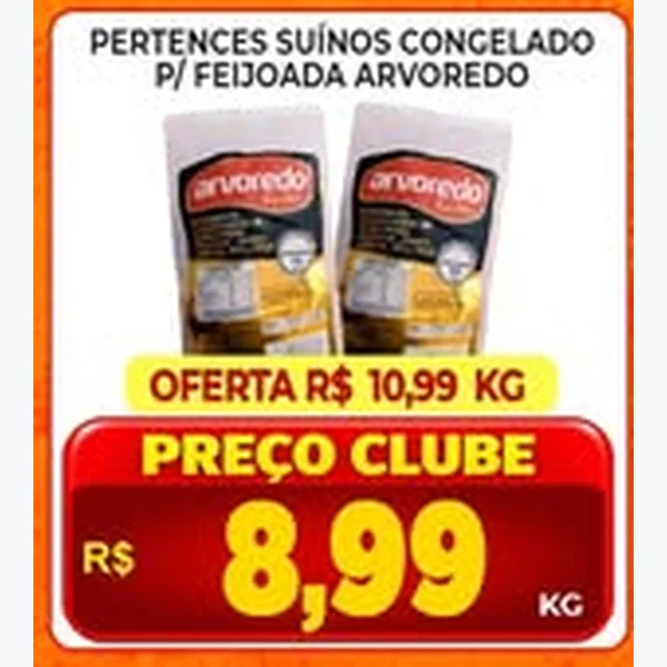 Pertences Suínos Congelado P/ Feijoada Arvoredo