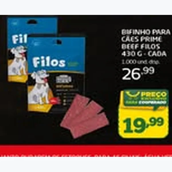 Recorte do encarte de Bifinho Prime Beef Filos