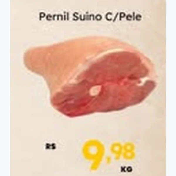 Recorte do encarte de Pernil Suíno C/pele