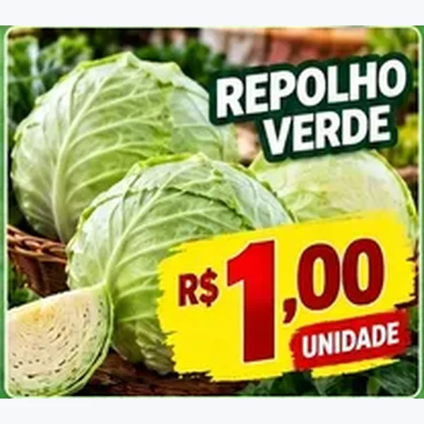 Recorte do encarte de Repolho Verde