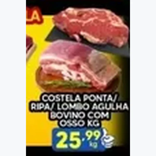 Costela Ponta/ripa/lombo Agulha Bovino com Osso
