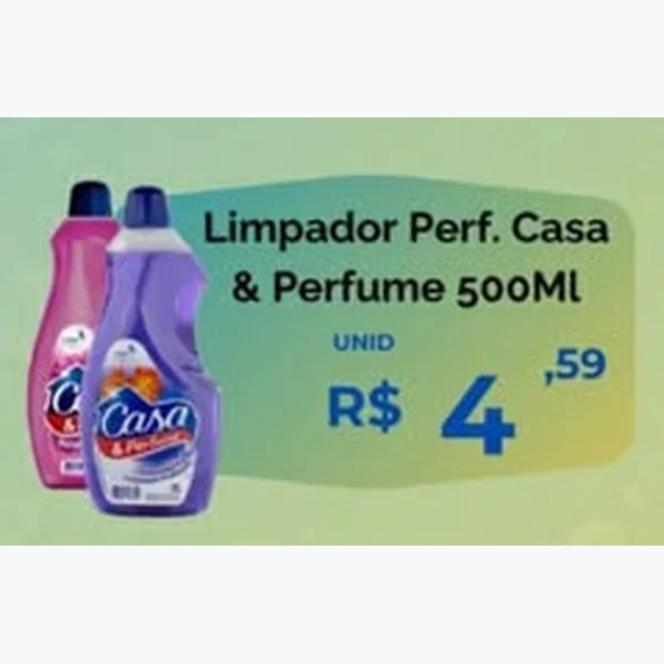 Recorte do encarte de Limpador Perf. & Perfume Casa 500 ml