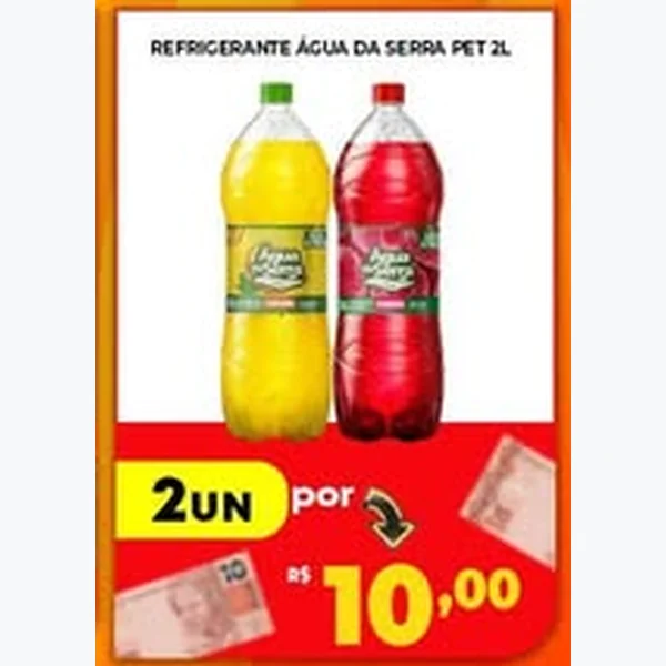 Recorte do encarte de Refrigerante Água da Serra 2 L