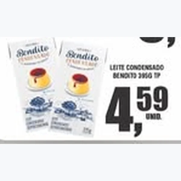 Recorte do encarte de Leite Condensado Bendito 395 g