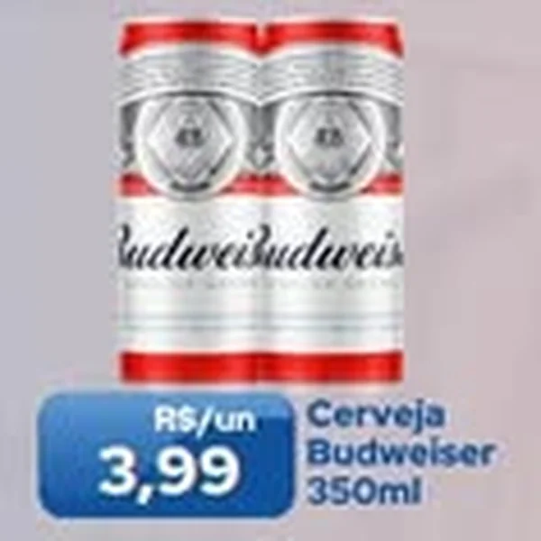Recorte do encarte de Cerveja Budweiser 350 ml