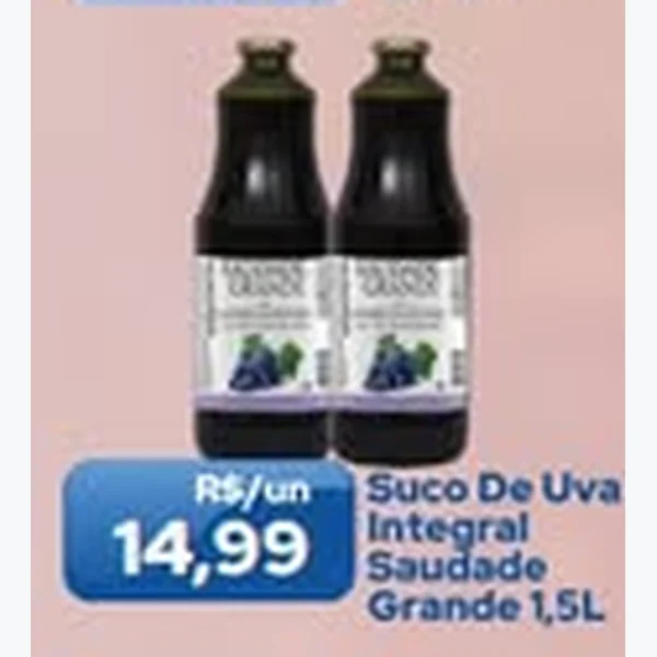 Suco de Uva Integral Saudade 1,5 L