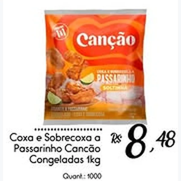 Recorte do encarte de Coxa e Sobrecoxa a Passarinho Congelada Canção