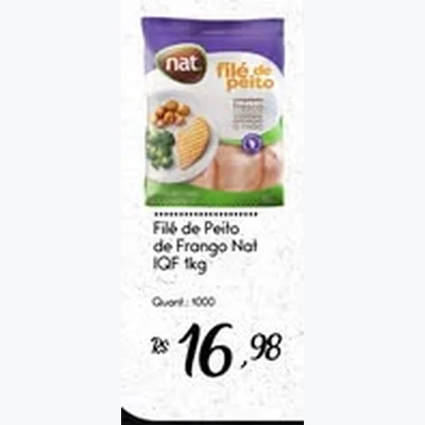Recorte do encarte de Filé de Peito de Frango Iqf Nat 1 kg