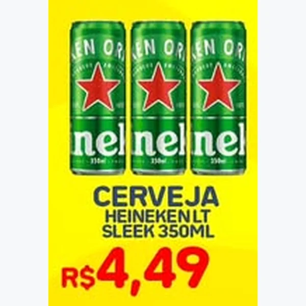 Recorte do encarte de Cerveja Sleek Heineken 350 ml